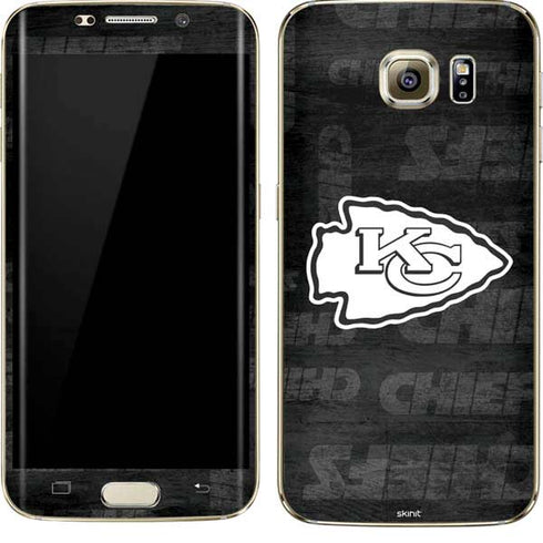 NFL Kansas City Chiefs Black & White Galaxy S7 Edge Skin